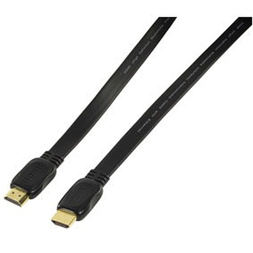 Câble HDMI 1.4 Ethernet Channel mâle/mâle (plat, plaqué or) - (3 mètres) pas cher