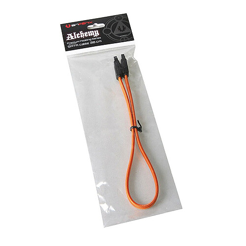 BitFenix Alchemy Orange - Câble SATA gainé 30 cm (coloris orange) pas cher