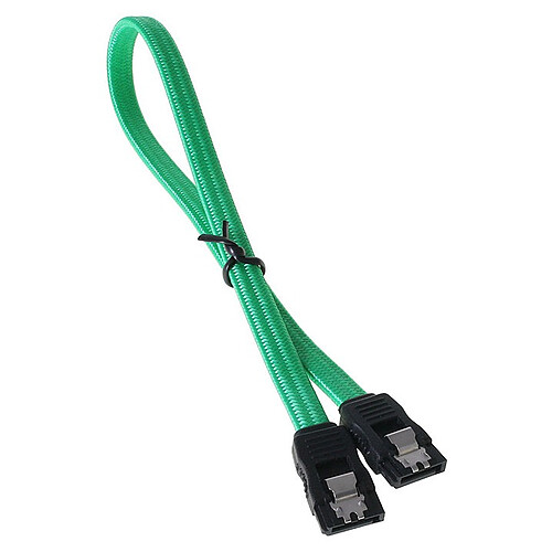 BitFenix Alchemy Green - Câble SATA gainé 30 cm (coloris vert) pas cher