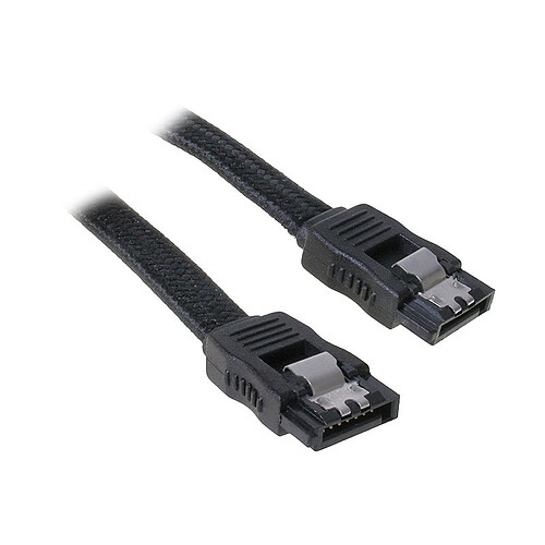 BitFenix Alchemy Black - Câble SATA gainé 30 cm (coloris noir) pas cher