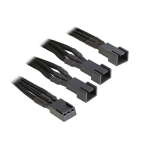 BitFenix Alchemy Black - Câble d'alimentation gainé - 3 pins vers 3x 3 pins - 60 cm pas cher