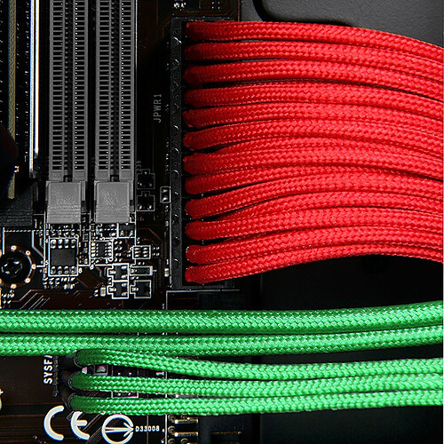 BitFenix Alchemy Red - Câble d'alimentation gainé - 3 pins vers 3x 3 pins - 60 cm pas cher